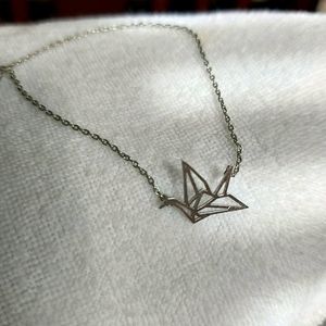 Dainty Paper Crane Necklace